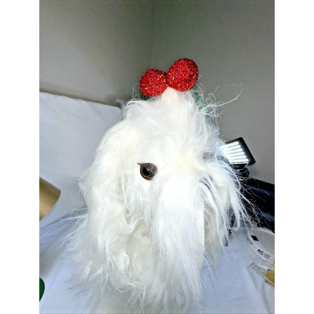 HOLIDAY TIME LIGHT UP LED PLUSH SHIH TZU Christmas Decoration Cute Dog TESTED